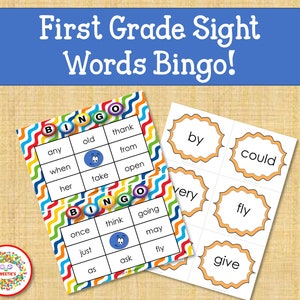 Sight Words Bingo, First Grade Sight Words, Dolch First Grade Sight Words, Sight Words Games, First Grade Activities