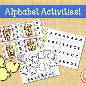 Alphabet Practice Worksheets, ABC Worksheets, Preschool Activity, Kindergarten, Homeschool, 26 Printable