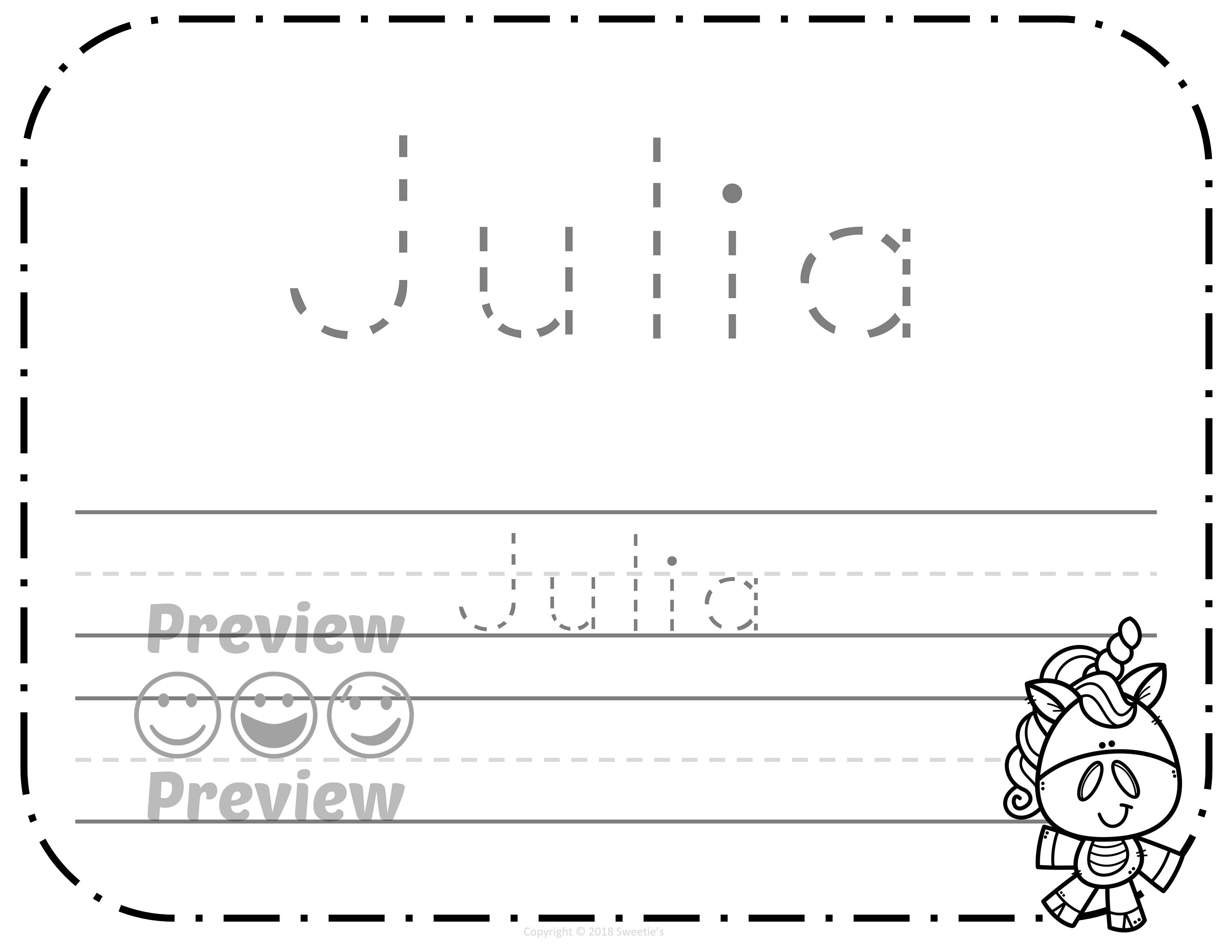 name tracing handwriting worksheet personalized name etsy