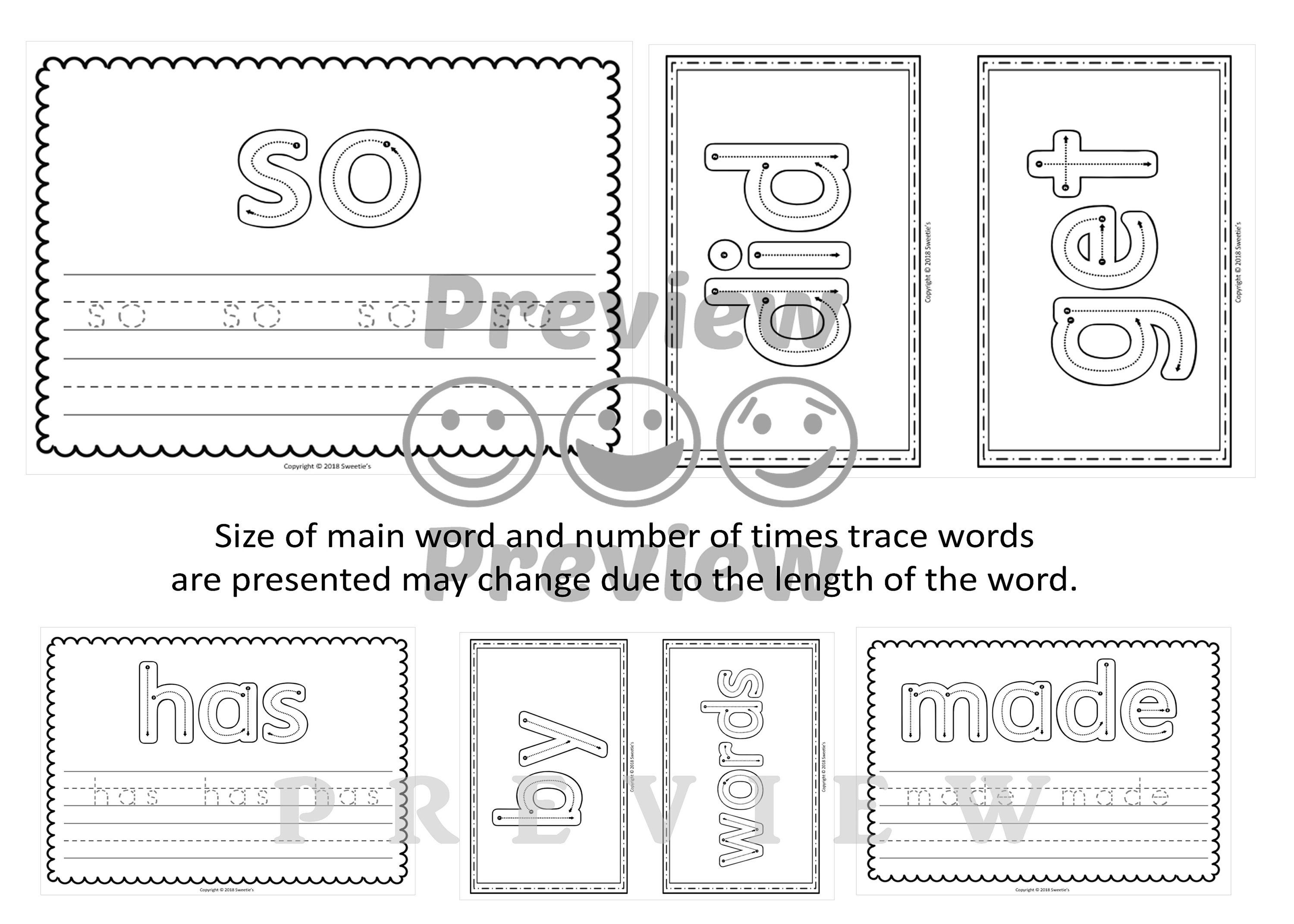 sight words practice worksheets first grade sight words etsy