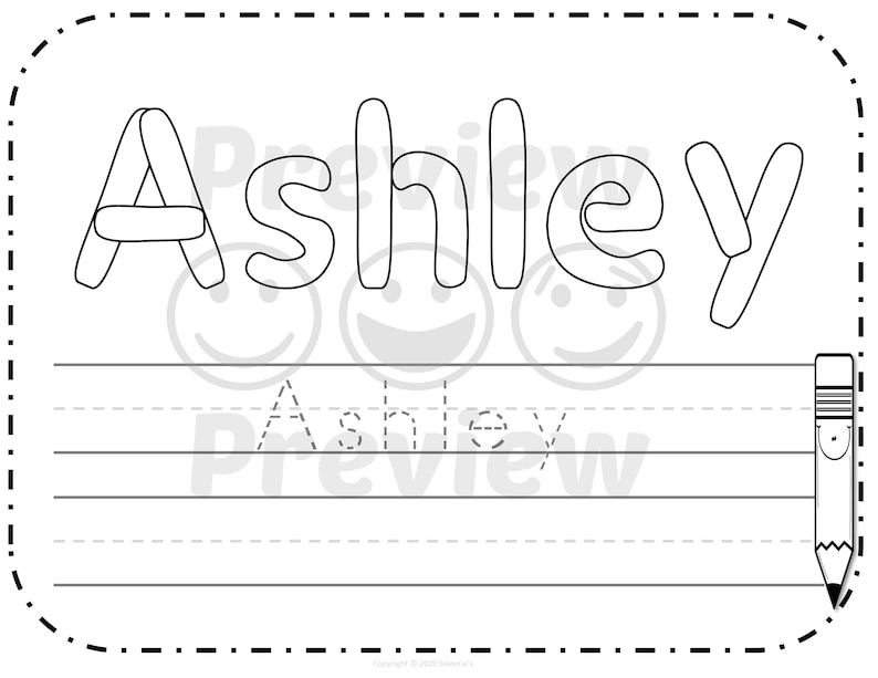 kids name tracing worksheet learn to write learn to write etsy