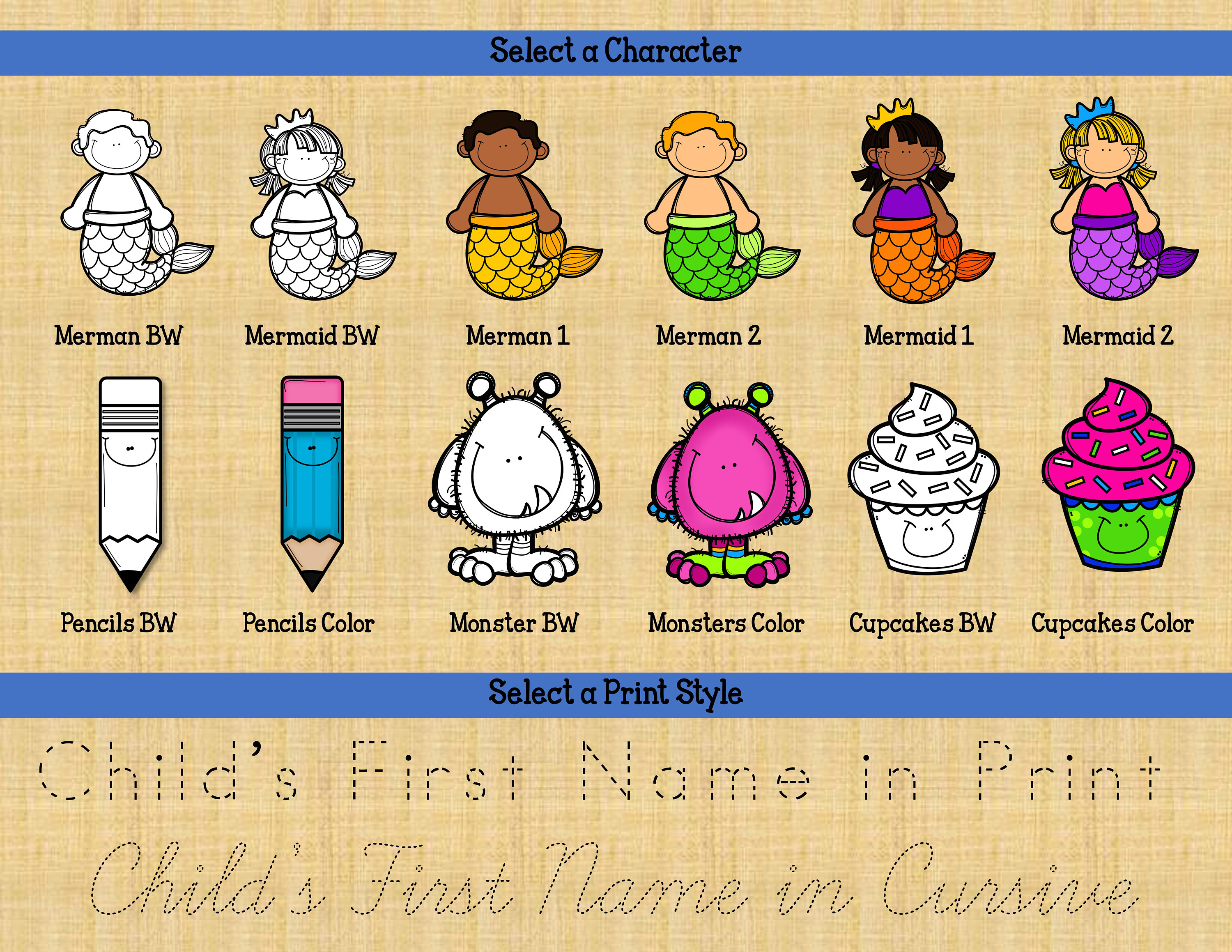Name Tracing Handwriting Worksheet Personalized Name Writing Etsy