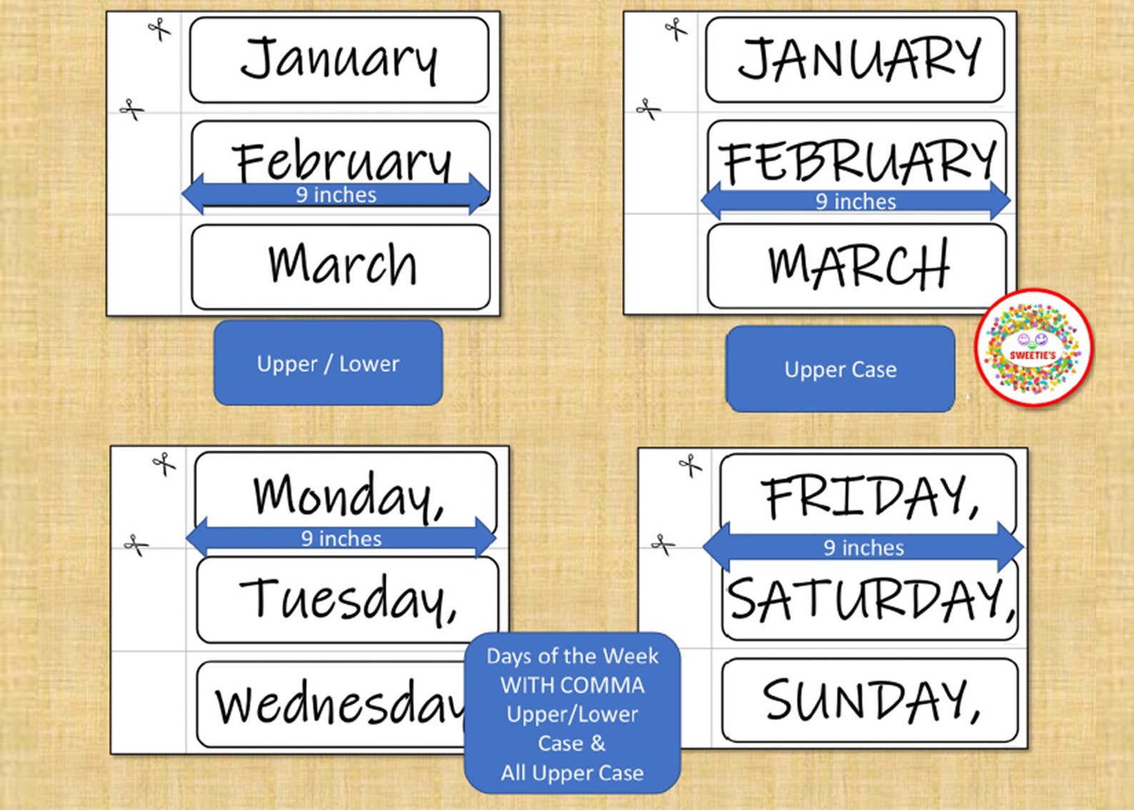 Classroom Calendar Flip Calendar Curtain Rod Calendar Black