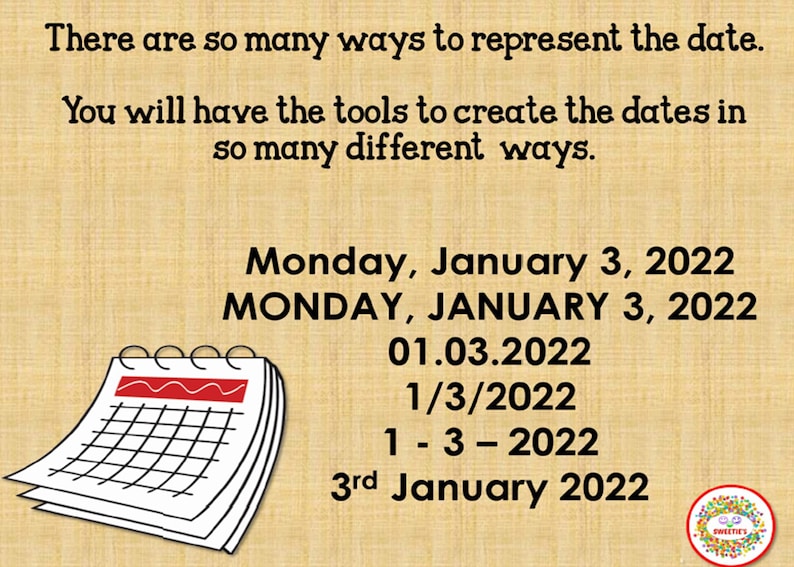 Classroom Calendar Flip Calendar Curtain Rod Calendar Black