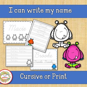 Custom Name Tracing Practice. Monster Custom Name Worksheet Handwriting Alphabet Practice