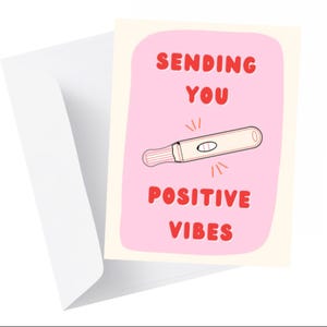 Carte de voeux ondes positives, Cadeau de FIV, Soutenez un être cher, Fertilité, Idée cadeau unique