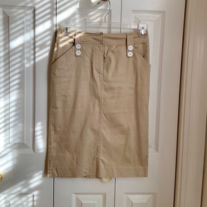 Vintage Tan Pencil Skirt Size Small/Medium