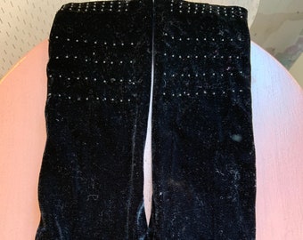 Gants de soirée d'hiver Donna Salyer Fabulous Furs vintage en velours noir vintage