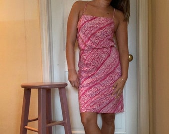 Ann Taylor Vintage y2k 2000S Paisley Silk Top and Skirt Set Size Small Medium