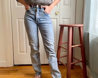 Edwin Company Light/Medium Acid Wash Distressed Denim Jeans Size Small