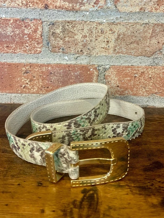 Christian Dior Vintage Genuine Snakeskin Leather Belt Size  display picture 2
