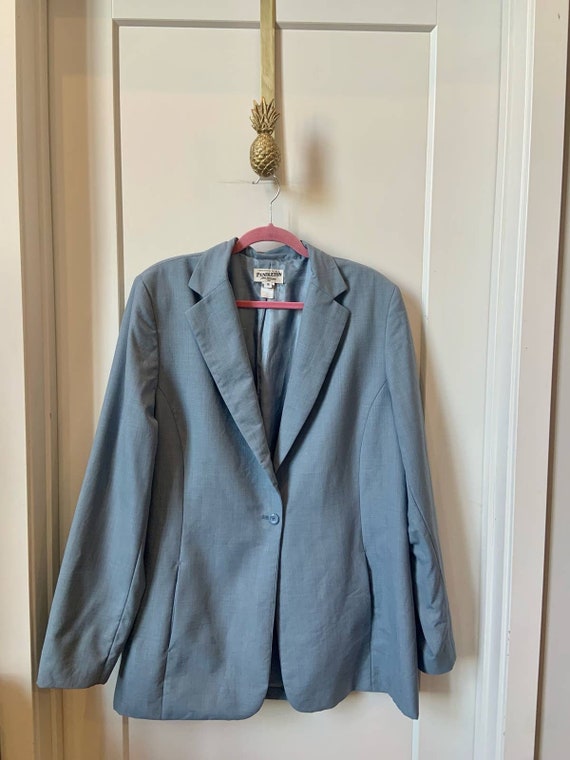 Pendleton Vintage Light Blue Wool Blazer Size 18