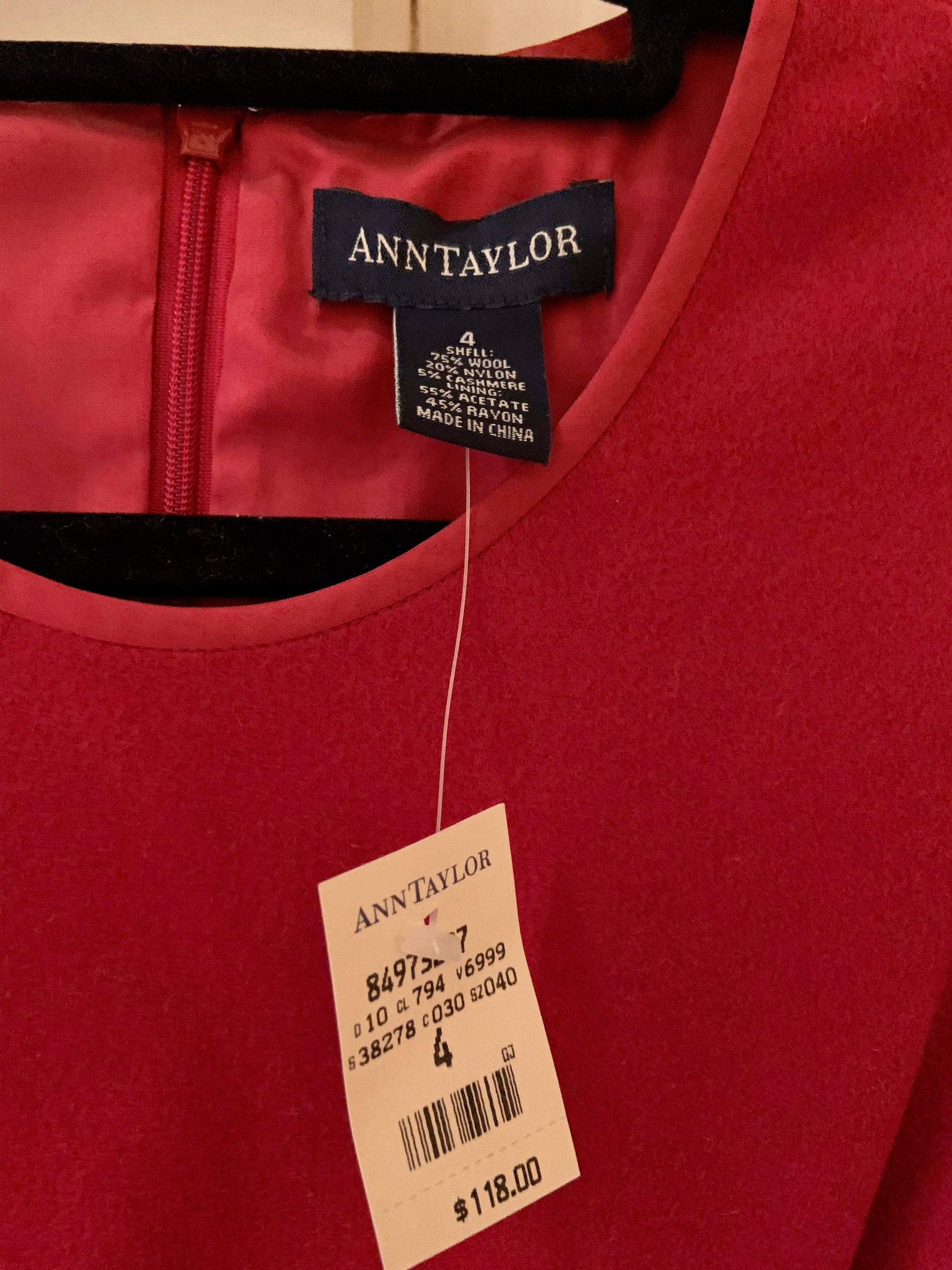 Ann taylor red dress top