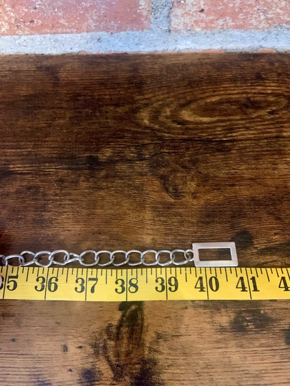 Vintage Silver Chain Link Belt - image 3