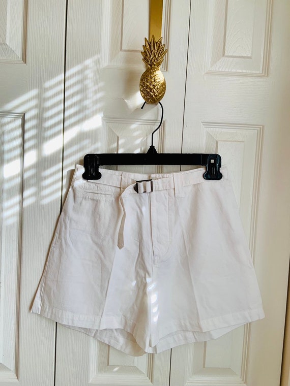 Vintage Boston Proper White Belted Shorts