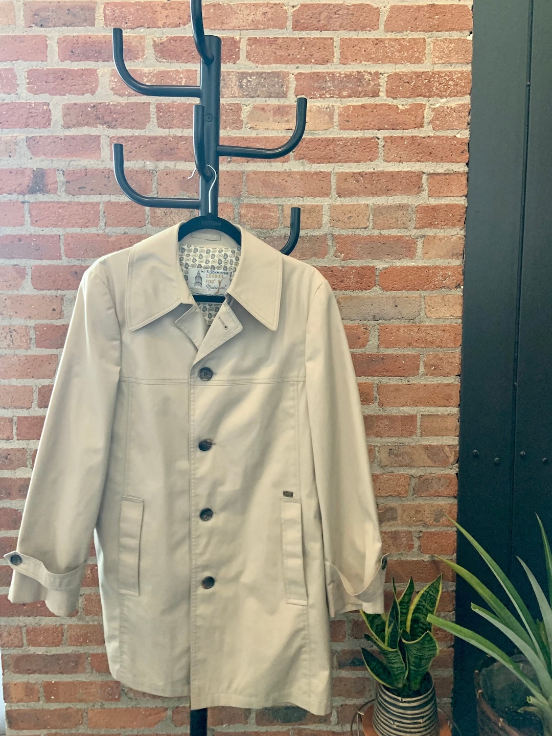 London Fog Vintage 1970s 70s Tan Trench Coat Size 36 Regular - Etsy