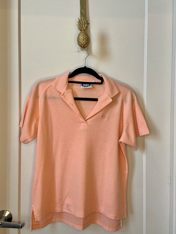 IZOD Lacoste Sport Vintage 1970s Peach Polo Shirt 