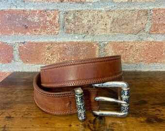 GAP Vintage Brown Leather Belt Size 32