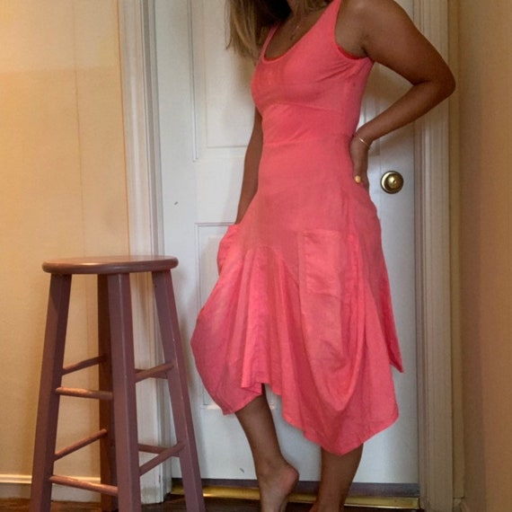 Sundance Y2K Vintage Linen Coral Sun Dress With Pockets Size XS - Etsy