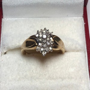 Vintage 14k Yellow Gold Natural Diamond Ring