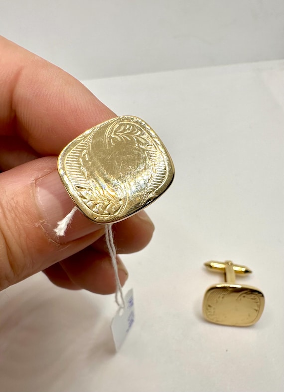 Vintage Solid 14k Yellow Gold Cufflinks - Etsy