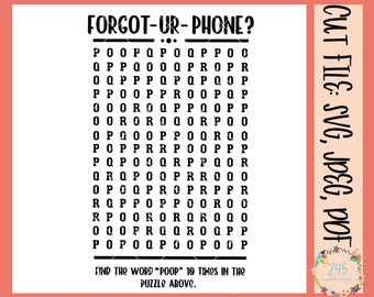 Bathroom Word Search Svg Etsy