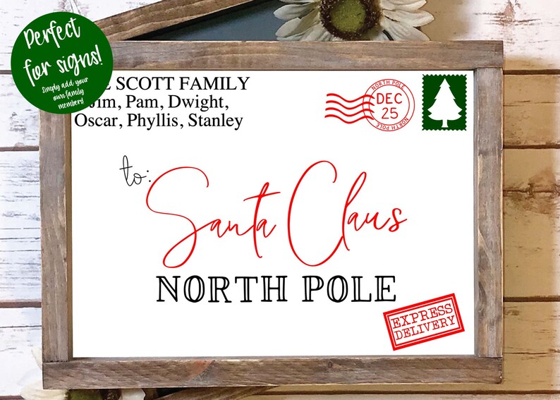 Download Letter to Santa SVG Santa Envelope Sign SVG Santa Letter ...
