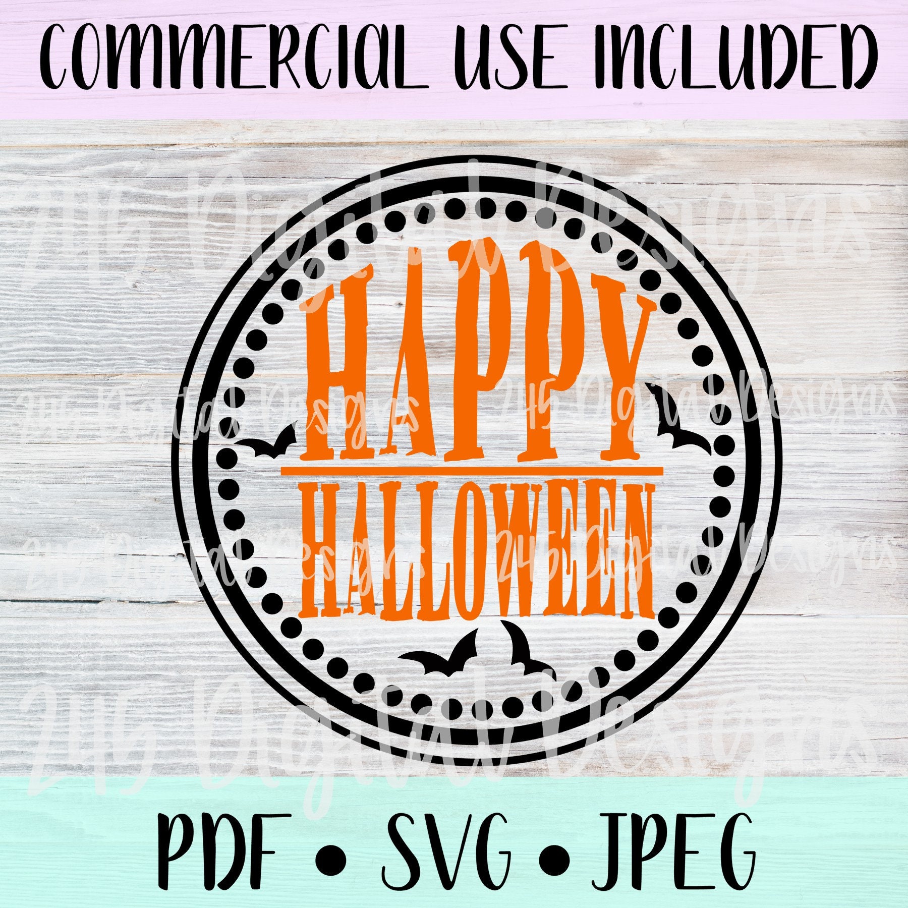 Download Happy Halloween Round Svg Files For Cricut Fall Round Etsy