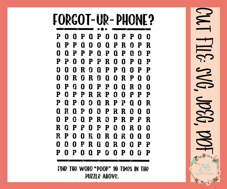 bathroom word search svg wordsearch svg funny bathroom svg etsy