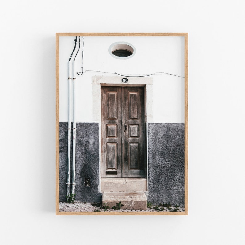 Lisbon Door Photography Print Printable Art Door Art Print Minimalist Photography Grey Wall Art Urban Art Contemporary Art Print