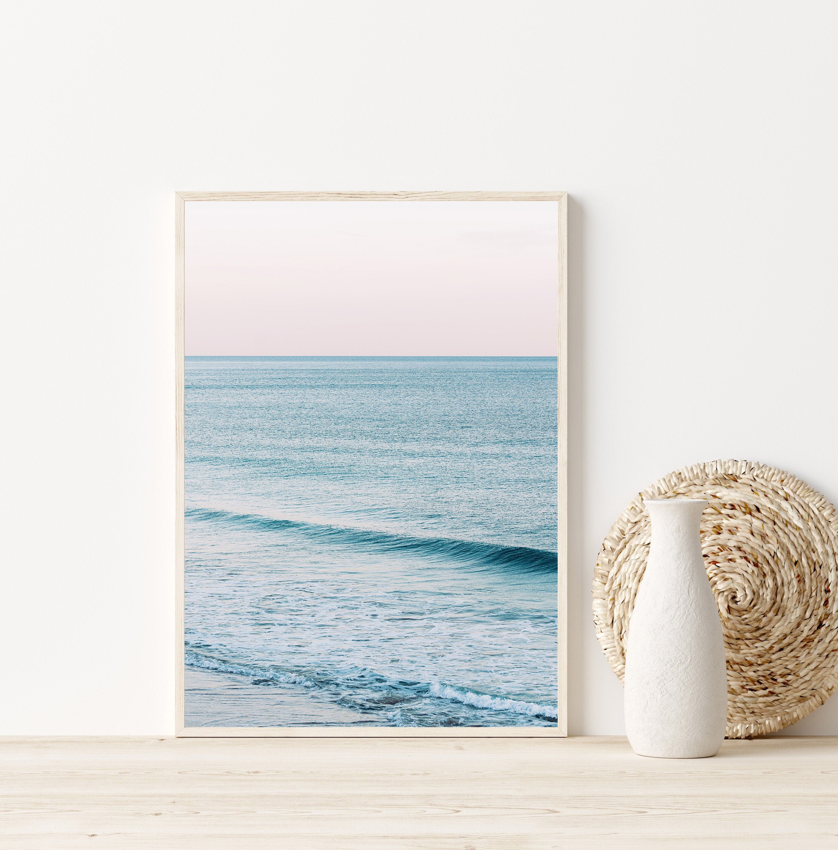 Pastel Beach Art Print Surf Wall Art Beach Poster Pastel Etsy