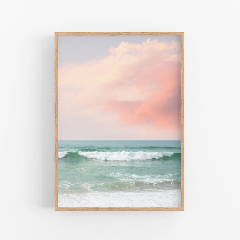 Pastel Beach Art Print Beach Wall Art Ocean Photography Etsy