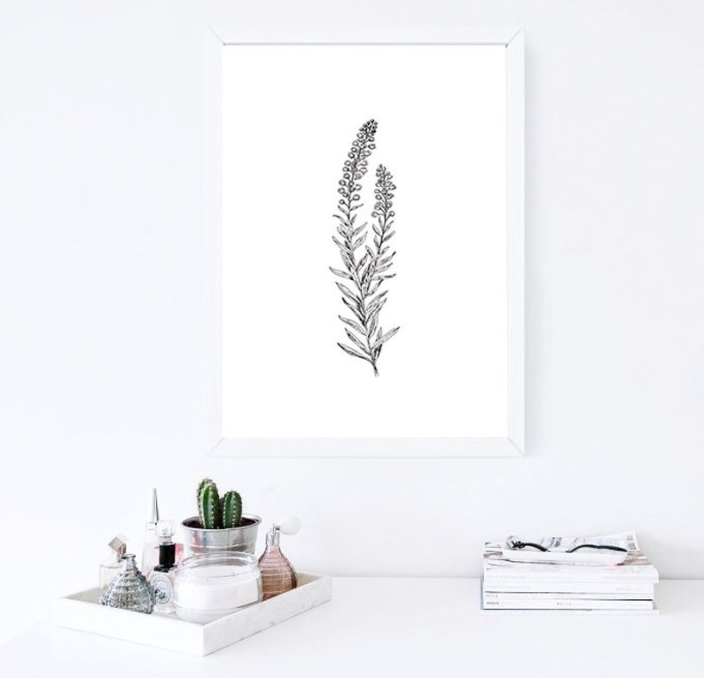 Set Of 6 Botanical Prints Botanical Art Print Set Minimal Etsy