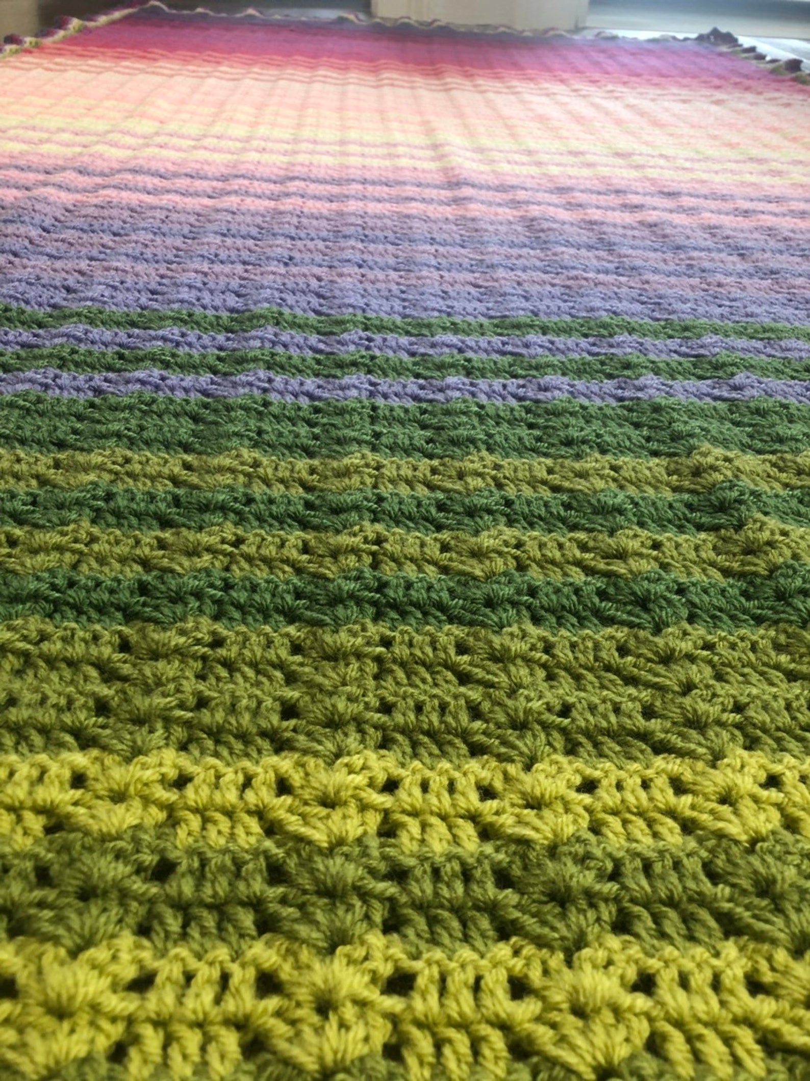 Attic24 Sweet Pea Blanket Colour Wash Variation Etsy
