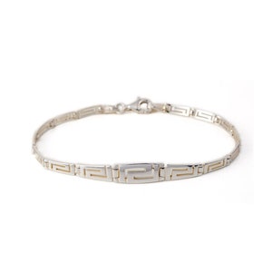 Sterling Silver 925 Meander Bracelet Ancient Greek Eternity Key, Silver Greek Bracelet, Greek key Bracelet, Ancient Greek Jewelry