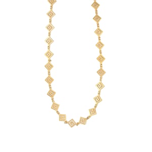 Greek key Necklace Solid Gold 14K, Meander Necklace, Ancient Greek Charm, Luxury Necklace from Greece