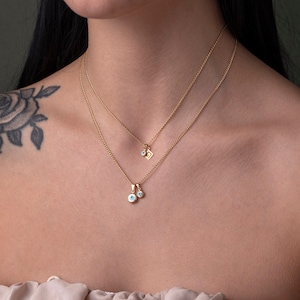 Evil Eye Pendant Necklace in 14k solid Gold, Greek Eye Pendant, Gift for Her, Dainty Eye Jewelry, Layering Necklace