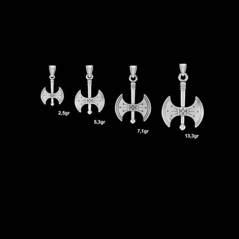 Greek Double Axe Silver Pendant Minoan Axe Pendant Labrys Axe Pendant Mens Pendant Minoan Art Ancient Pendant Ancient Greek Jewelry image 5