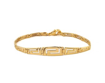 Greek key bracelet sale gold