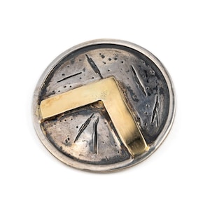 Spartan Gold Pendant, Spartan Shield Pendant, Ancient Greek Jewelry, Spartan Pendant, Greek Pendant, Spartan Necklace, Mens Pendant