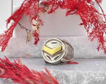 14K Gold Spartan Shield Ring, Silver Spartan Men’s Ring, Greek Spartan Warrior Ring, Handmade Greek Jewelry, Men’s Statement Ring