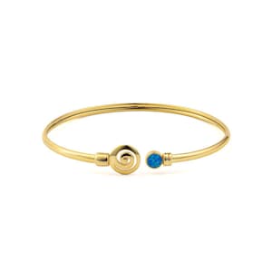 Spiralarmband mit Stein, Spiralarmband, Antike Armband, Spiral Schmuck, Antike Schmuck, Griechische Göttin, Geschenk für Sie