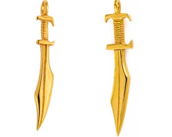 Naszyjnik z wisiorkiem w kształcie miecza Spartan – srebrny miecz Leonidasa, biżuteria greckiego wojownika dla mężczyzn, naszyjnik Spartan, wisior z mieczem dla mężczyzn, prezent dla mężczyzn