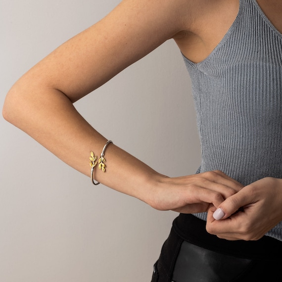 Olive cheap leaf bracelet