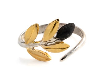 greek olive leaf ring in 14k gold, olive leaf ring, ancient greek jewelry, ancient gold jewelry, ancient gold ring, greek goddess, ancient