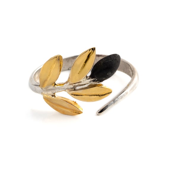 Olive Leaf Ring Athena Goddess Ring Olive Branch Ring Dainty Leaf Ring Nature ring Ancient Greek Ring Botanical Ring Adjustable Ring