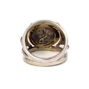 Greek Goddess Athena Coin Ring – 14K Gold Signet Ring, Museum-Inspired Jewelry, Athena Owl Ring, Ancient Coin Design, Greek Mythology Ring image 5