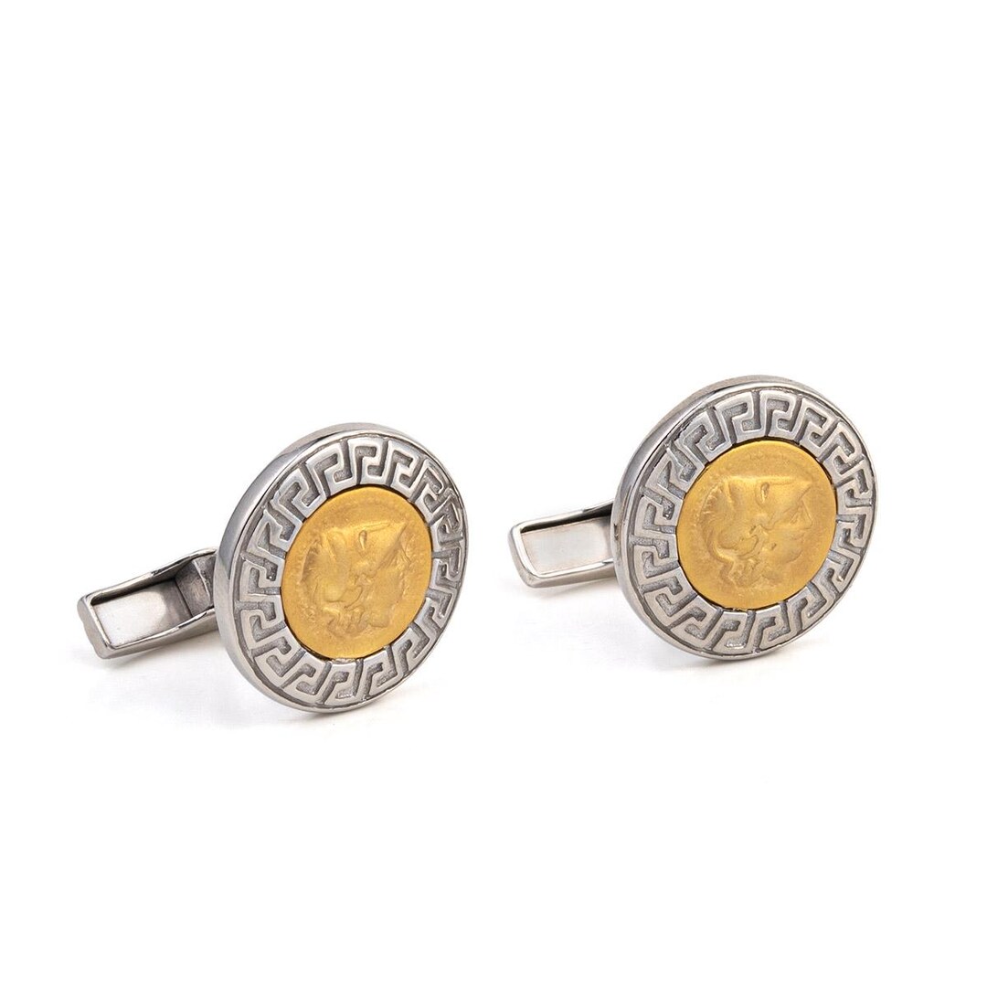 Goddess Athena Cufflinks Sterling Silver and Gold Plated, Alexander the ...