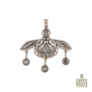 Minoan Bee Silver Pendant, Greek Jewelry, Ancient Greek Bee Pendant, Minoan Bee Necklace, Malia Bee Pendant, Greek Pendant, Museum Jewelry