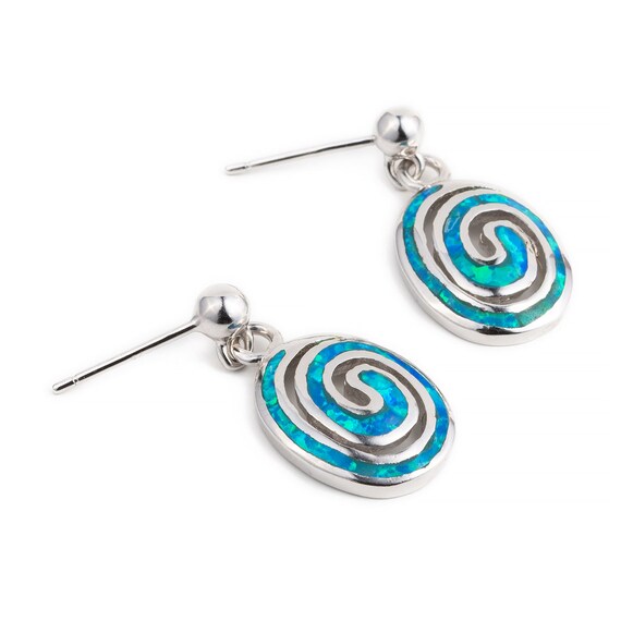 ópalo plata colgante pendientes joyería - Etsy España